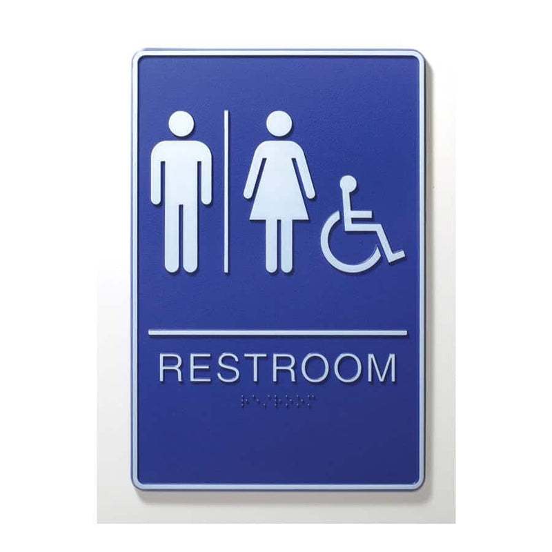 ADA Restroom Sign - Unisex & Wheelchair - AndersonTrophy.com