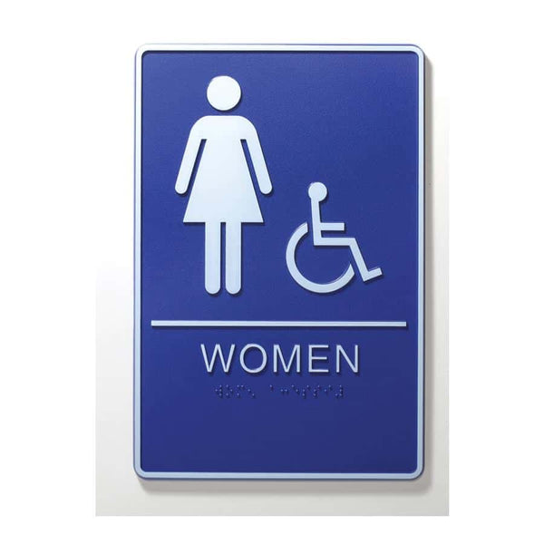 ADA Restroom Sign - Women & Wheelchair - AndersonTrophy.com
