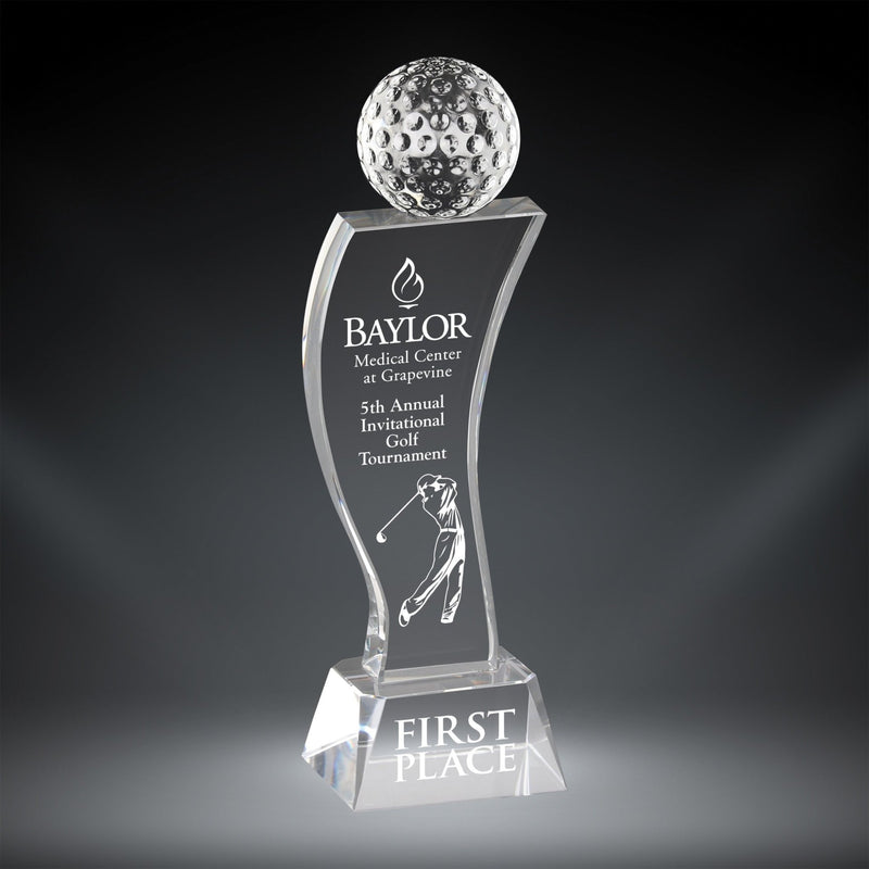 Arc Tower Crystal Golf Award - AndersonTrophy.com