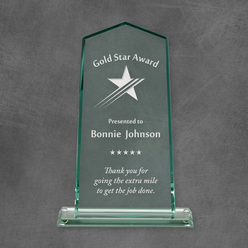 Ascent Jade Glass Award - AndersonTrophy.com