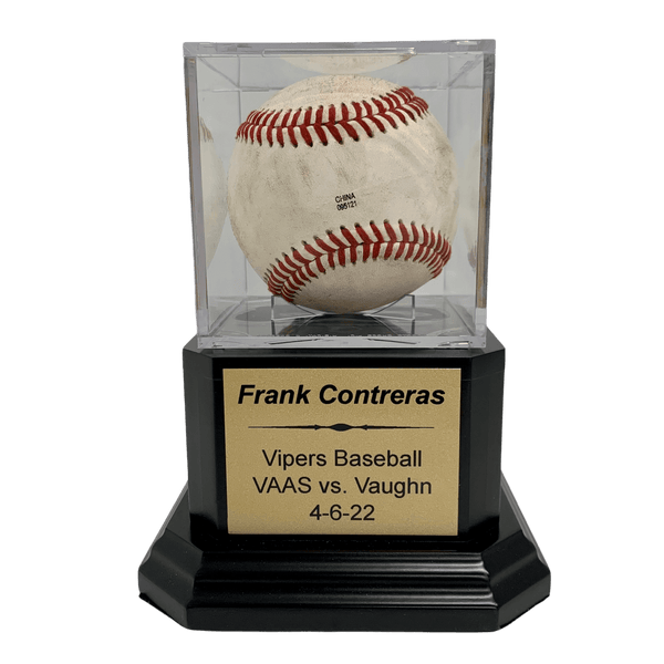 Baseball Display Trophy on Black Base - AndersonTrophy.com