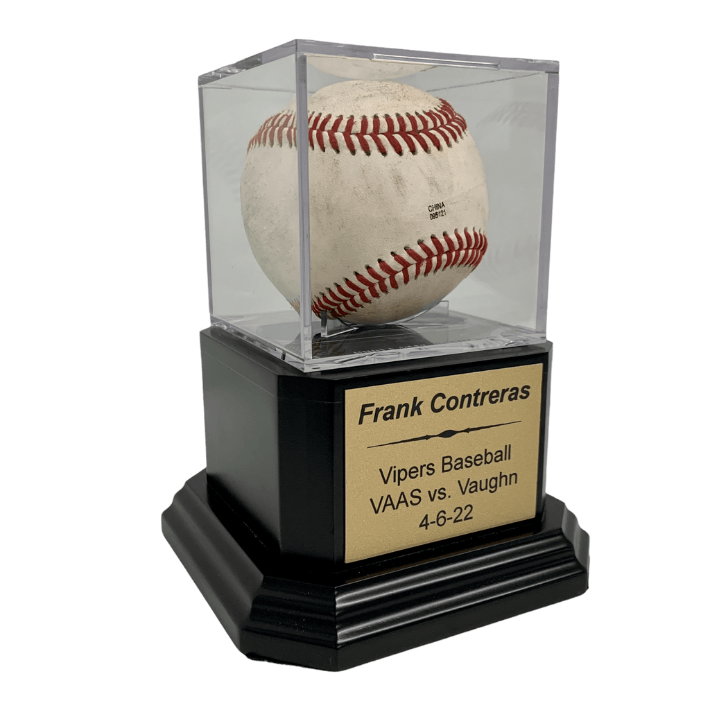 Baseball Display Trophy on Black Base