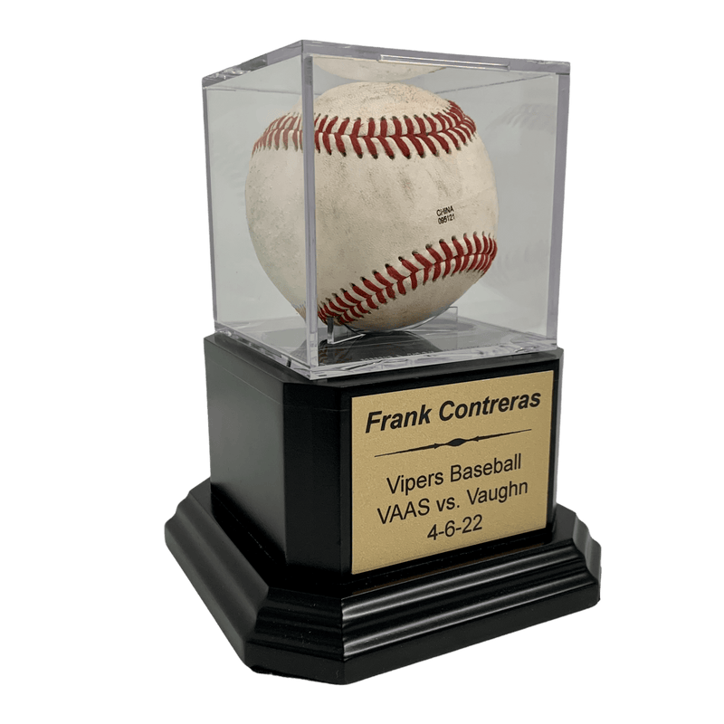 Baseball Display Trophy on Black Base - AndersonTrophy.com