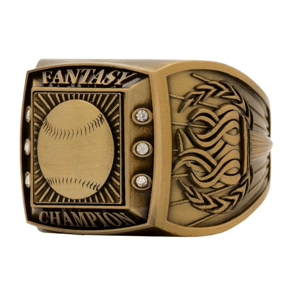 Baseball Fantasy Champion Ring - Antique Finish - AndersonTrophy.com