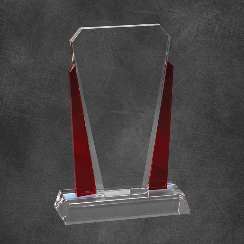 Bethesda Crystal Corporate Award - Red - AndersonTrophy.com