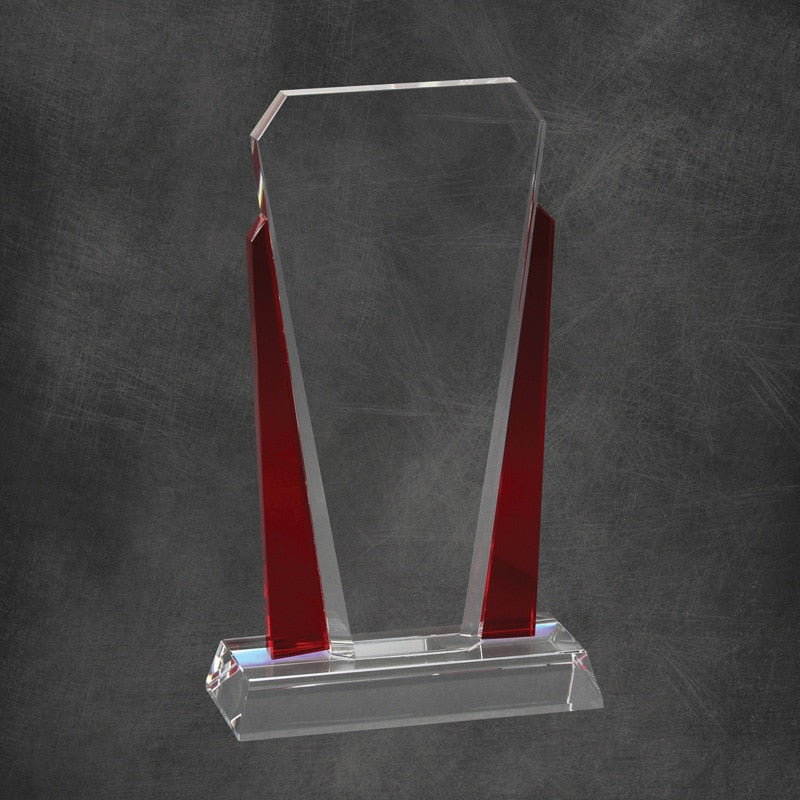 Bethesda Crystal Corporate Award - Red - AndersonTrophy.com