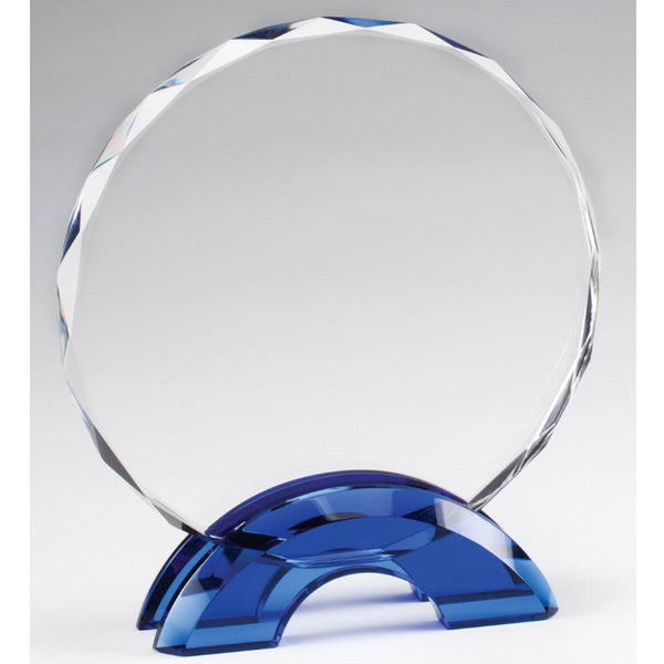 Blue Arch Circle Glass Award - AndersonTrophy.com