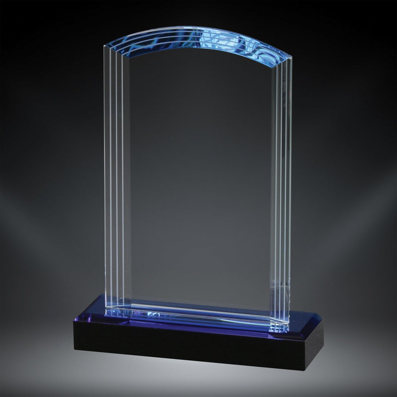 Blue Arch Glass Award - AndersonTrophy.com