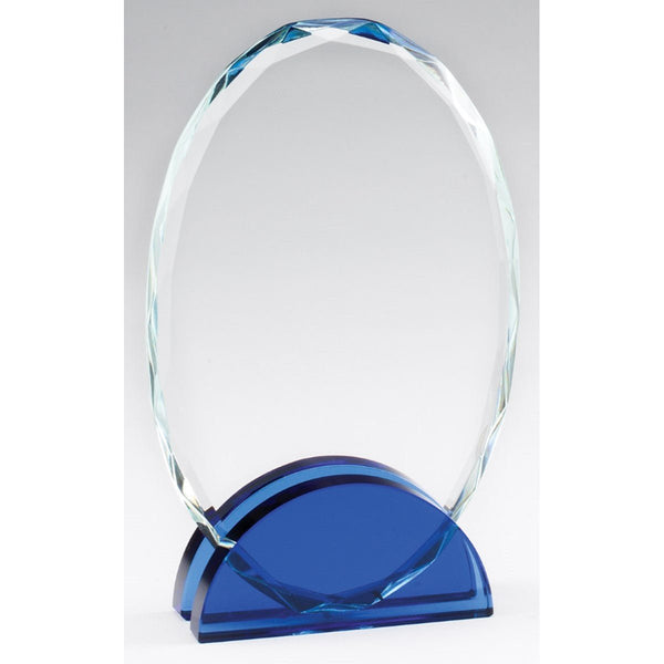Blue Arch Oval Glass Award - AndersonTrophy.com