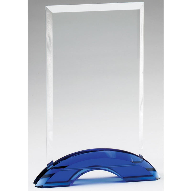 Blue Arch Rectangle Glass Award - AndersonTrophy.com