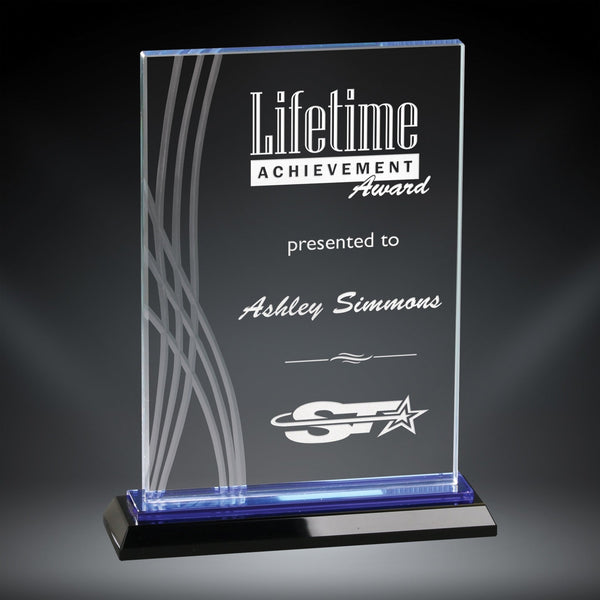 Blue Boca Glass Award - AndersonTrophy.com