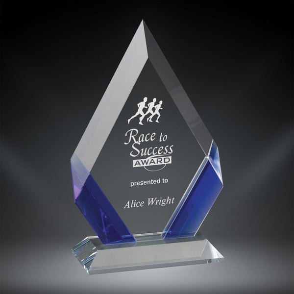 Blue Cambridge Glass Award - AndersonTrophy.com