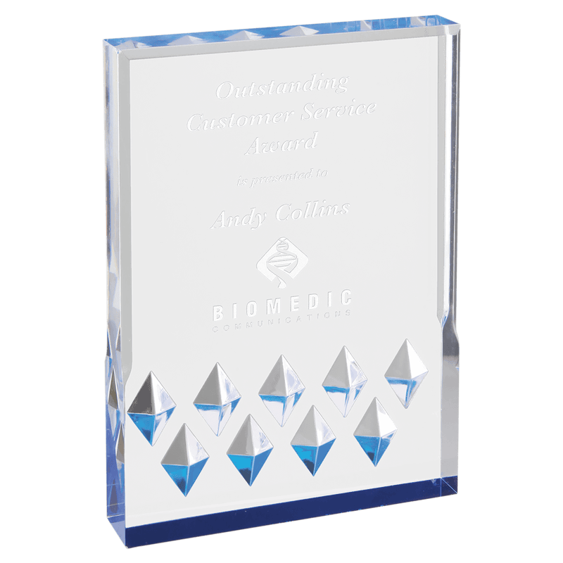 Blue Diamond Mirage Series Acrylic Award - AndersonTrophy.com