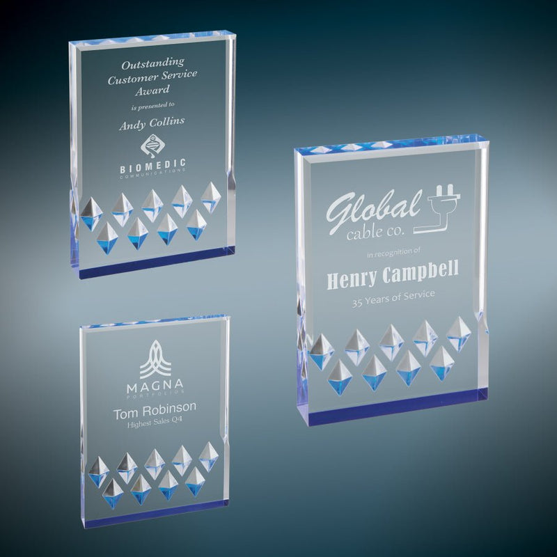 Blue Diamond Mirage Series Acrylic Award - AndersonTrophy.com