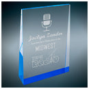 Blue Freestanding Color Wedge Series Acrylic Award - AndersonTrophy.com