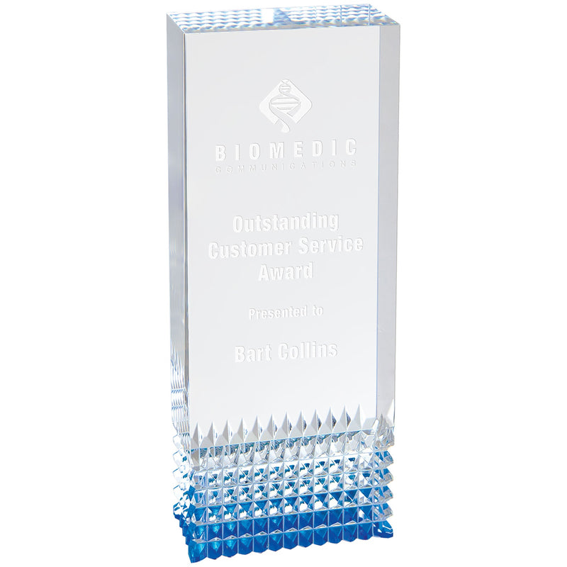 Blue Tribute Series Acrylic Award - AndersonTrophy.com