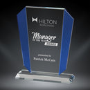 Blue Victory Glass Award - AndersonTrophy.com
