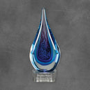 Blue Water Glass Art - AndersonTrophy.com