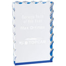 Blue Wave Edge Series Acrylic Award - AndersonTrophy.com