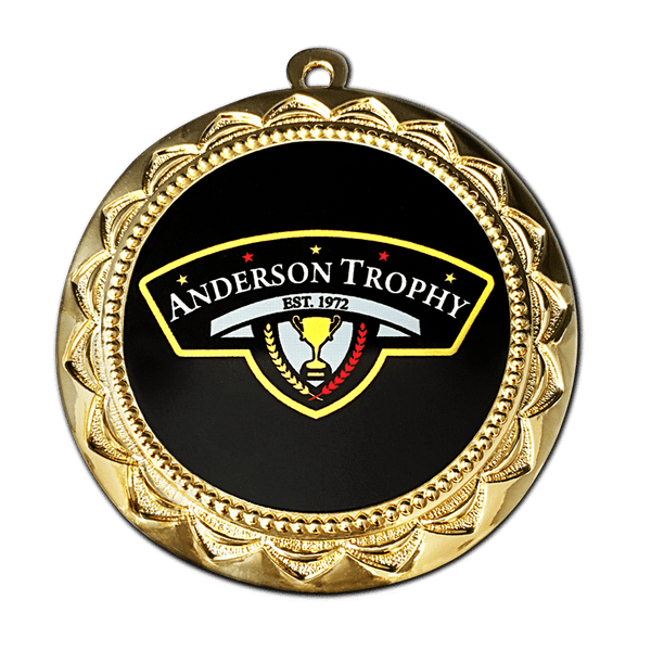 Bright Wreath Custom Insert Medal - AndersonTrophy.com