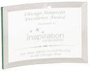Clear Crescent Beveled Glass Award - 3/8" Thickness - AndersonTrophy.com