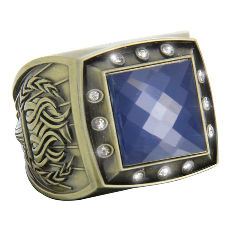 Color 12 Stone Champ Rings - Antique Gold - AndersonTrophy.com