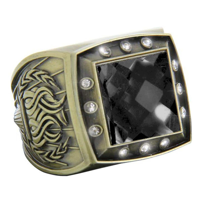 Color 12 Stone Champ Rings - Antique Gold - AndersonTrophy.com