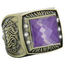 Color Stone Champion Rings - Antique Gold - AndersonTrophy.com