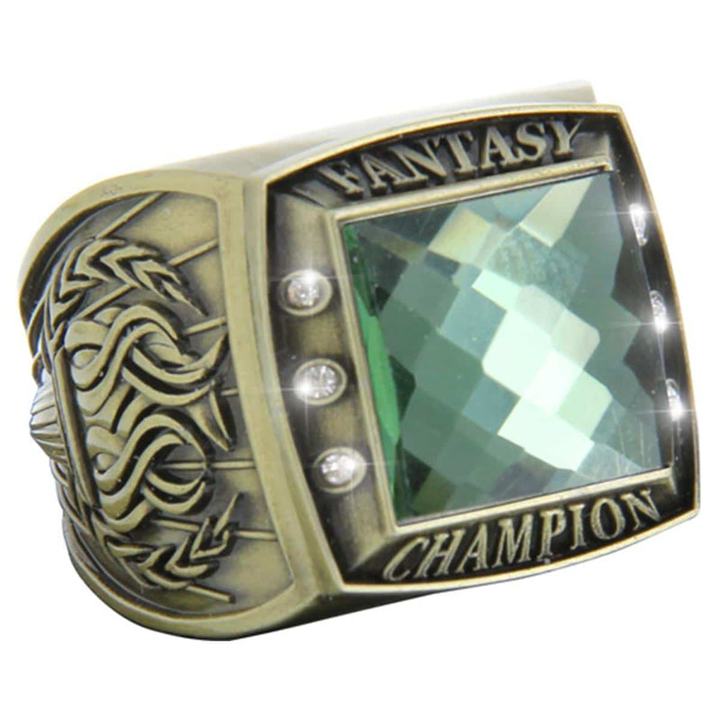Color Stone Fantasy Rings - Antique Gold - AndersonTrophy.com