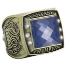 Color Stone Fantasy Rings - Antique Gold - AndersonTrophy.com