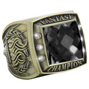 Color Stone Fantasy Rings - Antique Gold - AndersonTrophy.com