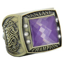 Color Stone Fantasy Rings - Antique Gold - AndersonTrophy.com