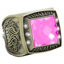 Color Stone Finalist Rings - Antique Gold - AndersonTrophy.com