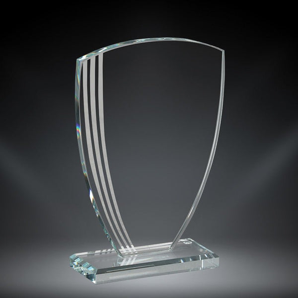 Contour Shield Glass Award - AndersonTrophy.com
