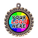 Crinkle Star Wreath Custom Insert Medal - AndersonTrophy.com