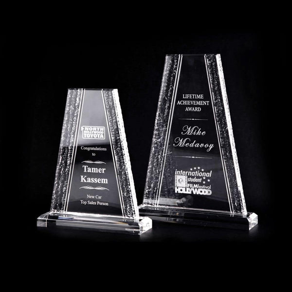 Crinkled Edge Tower Acrylic Corporate Award - AndersonTrophy.com