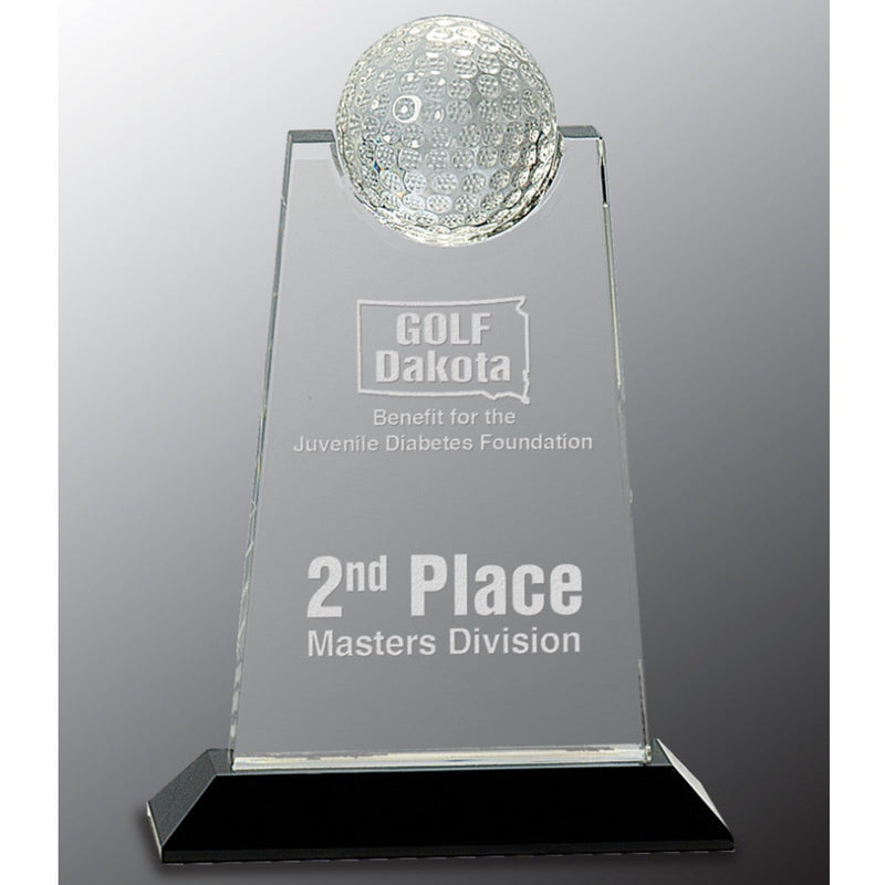 CRY307 Series Crystal Golf Award - AndersonTrophy.com