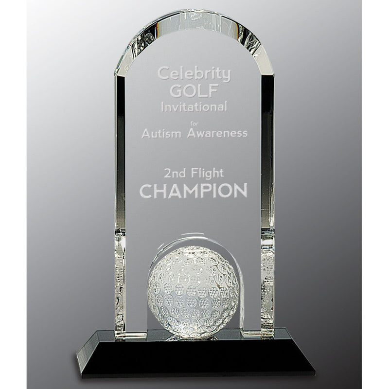 CRY308 Series Crystal Golf Award - AndersonTrophy.com