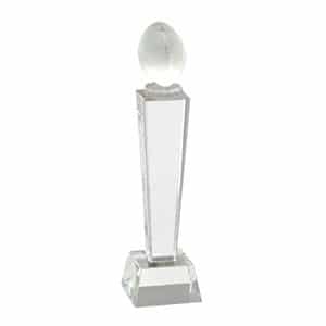 Crystal Sport Pedestal Football Award - AndersonTrophy.com