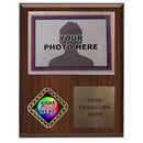 Custom Diamond Insert Team Photo Plaque - Cherry Finish - AndersonTrophy.com