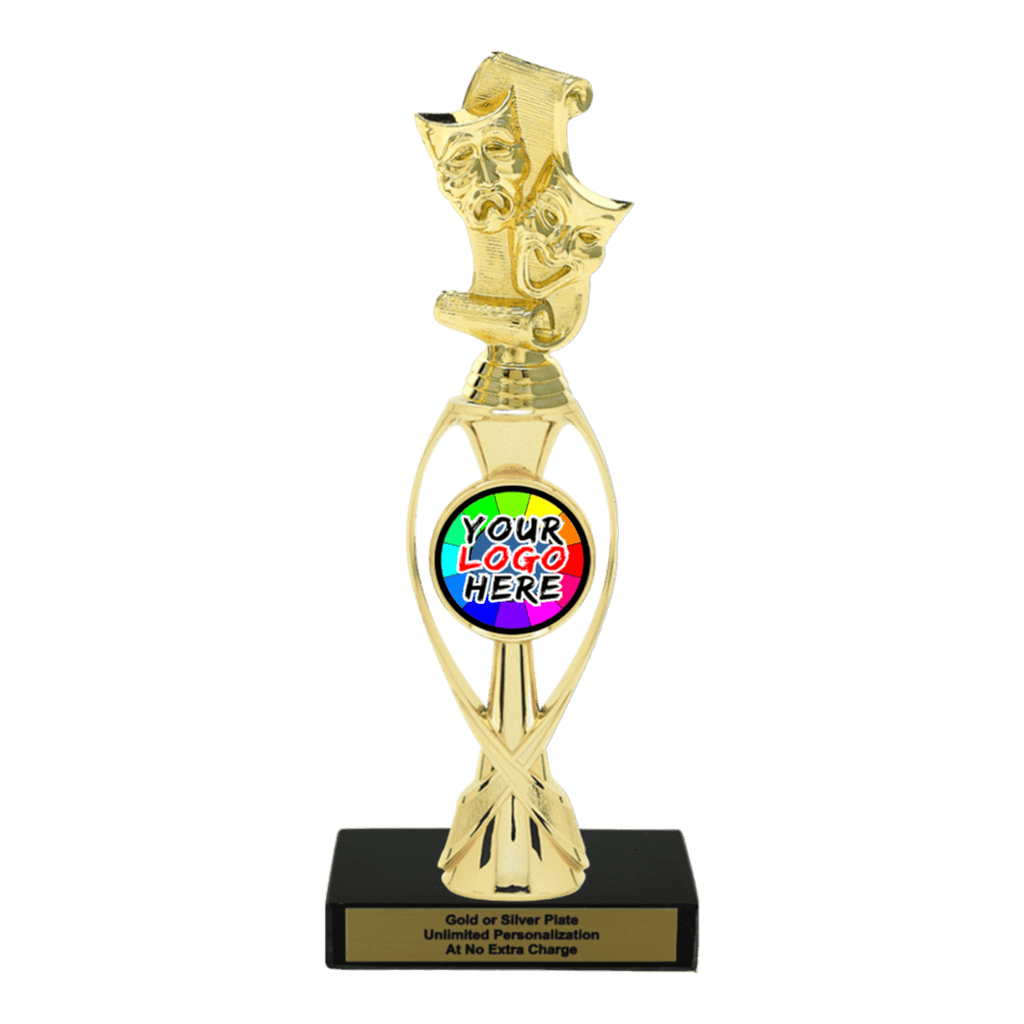 Dramatic Trophy Design Custom Drama Trophy - Type B Series 3561 | Engraved Plate, Marble Base