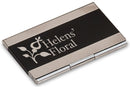 Custom Engraved Silver Metallic Business Card Holder - AndersonTrophy.com