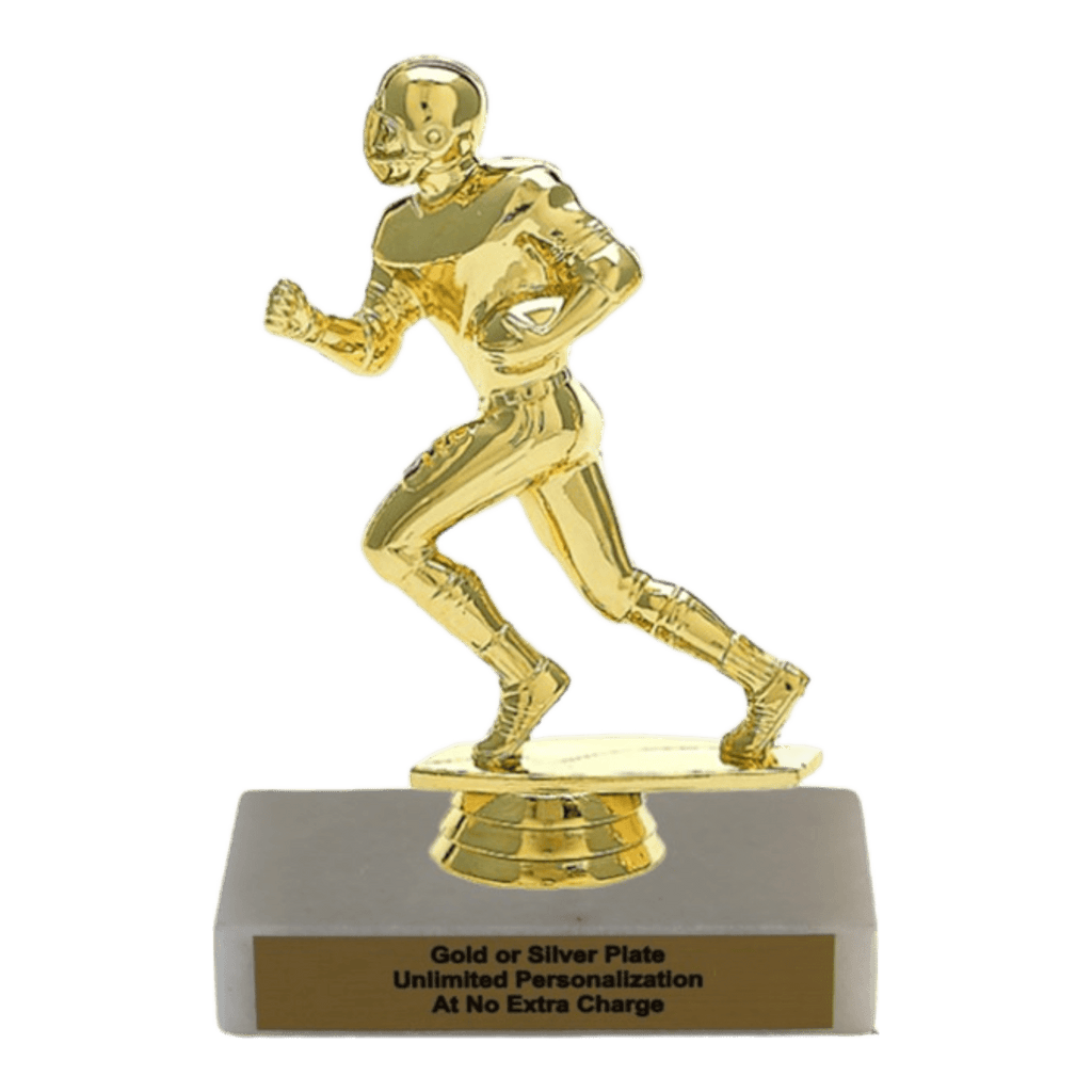 Custom Football Runner Trophy - custom football trophy | Engraved Plate ...