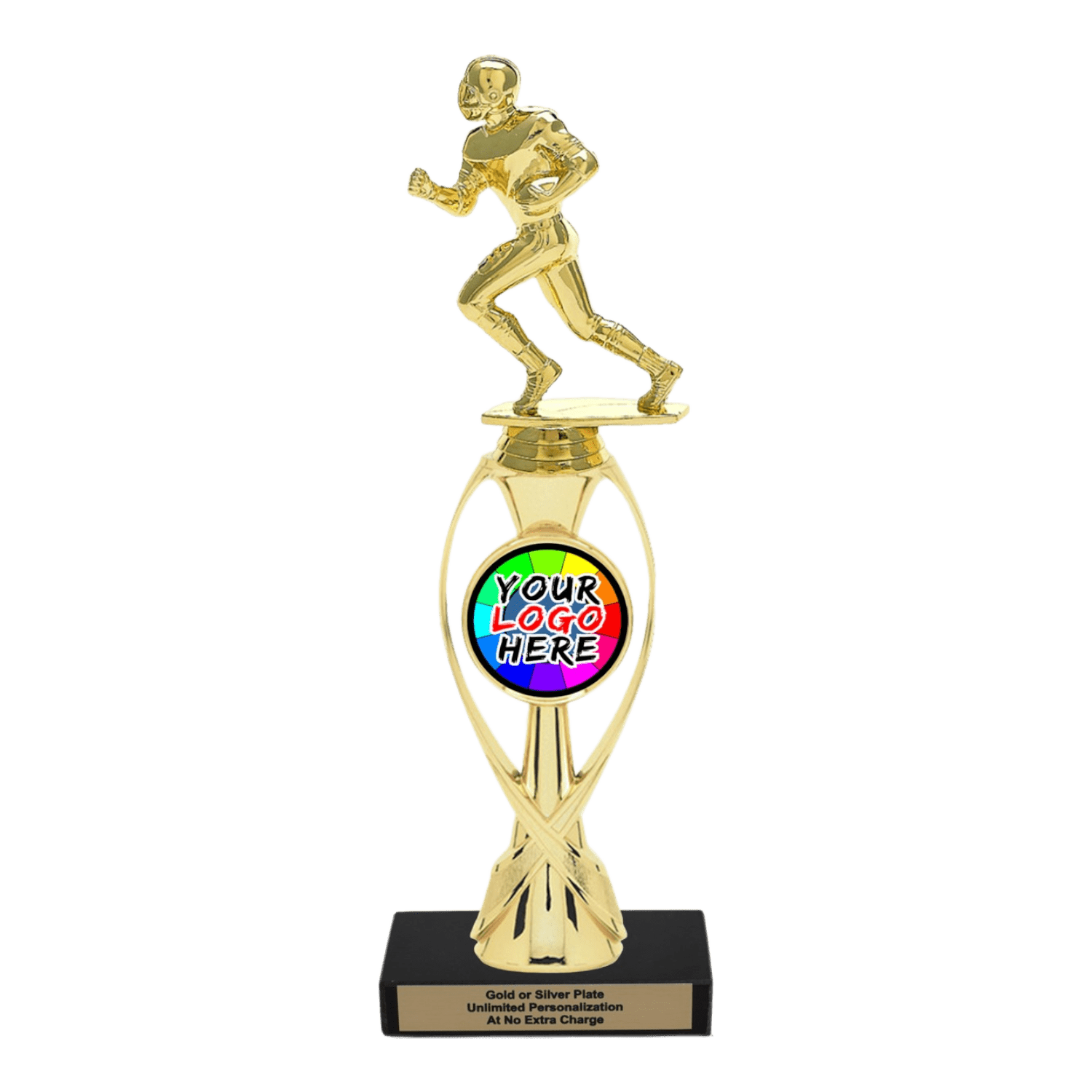 Custom Football Runner Trophy - Custom Football Trophy | Engraved Metal ...