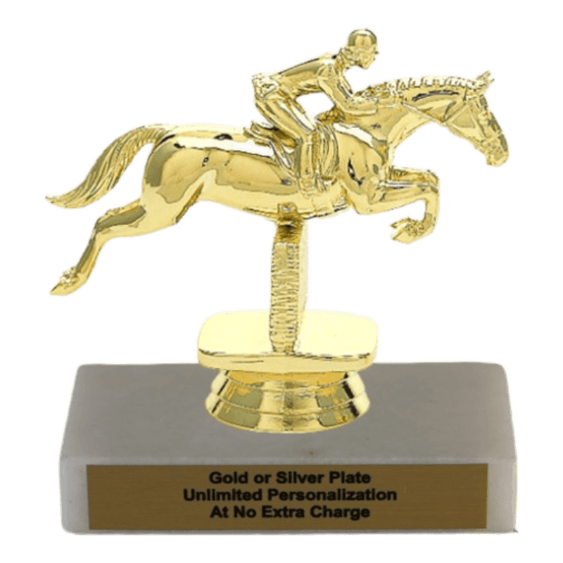 Custom Jumping Horse Trophy - Type A Series 34006 - AndersonTrophy.com