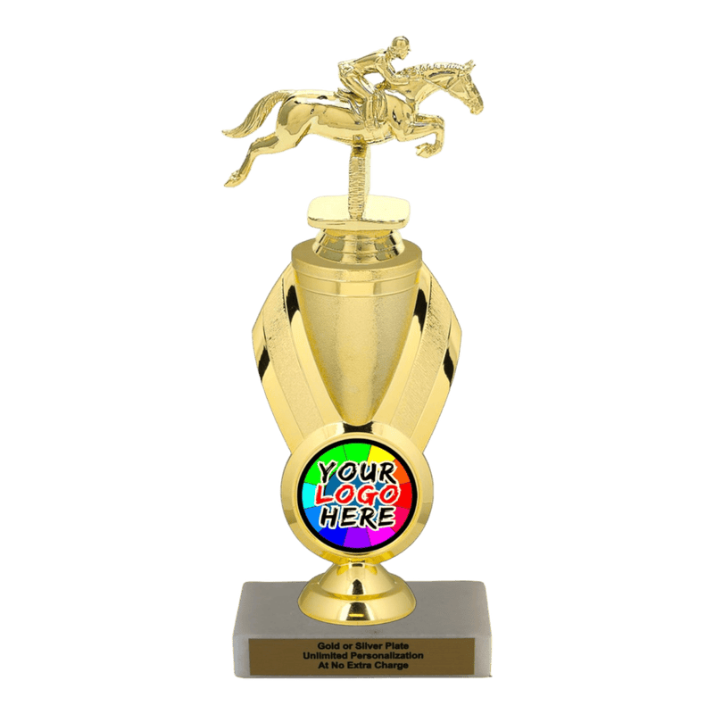 Custom Jumping Horse Trophy - Type B Series 34006/342655 - AndersonTrophy.com