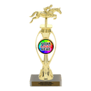 Custom Jumping Horse Trophy - Type B Series 34006/36013 - AndersonTrophy.com
