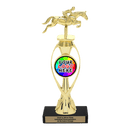Custom Jumping Horse Trophy - Type B Series 34006/36013 - AndersonTrophy.com