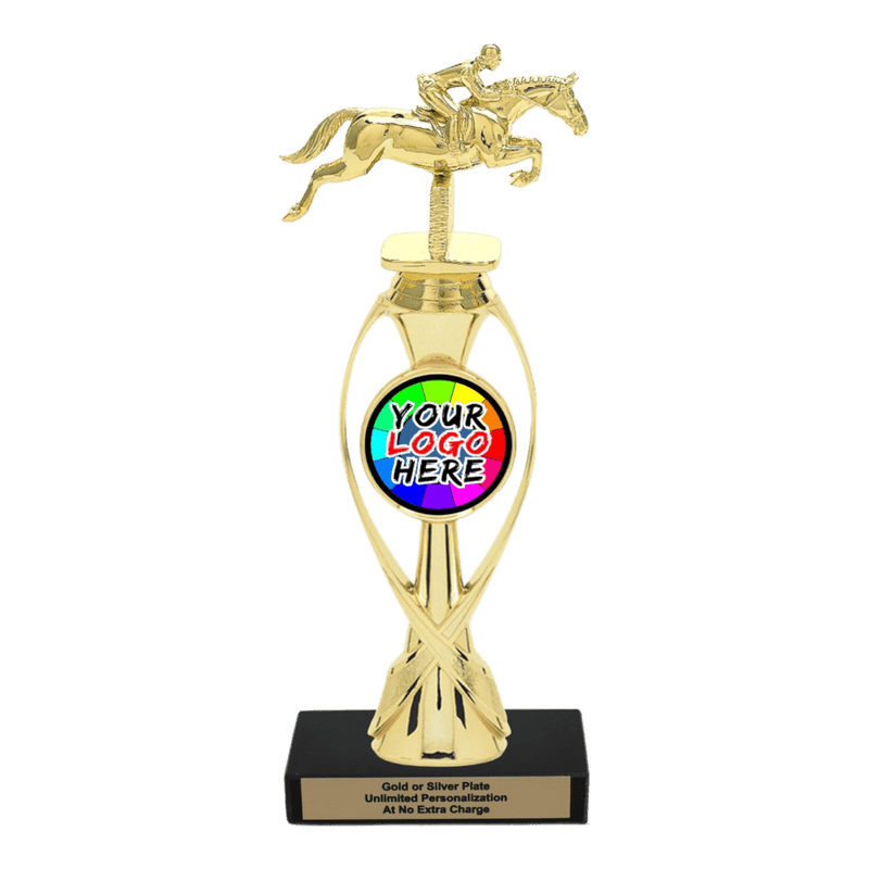 Custom Jumping Horse Trophy - Type B Series 34006/36013 - AndersonTrophy.com