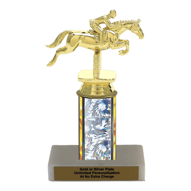 Custom Jumping Horse Trophy - Type C Series 34006 - AndersonTrophy.com